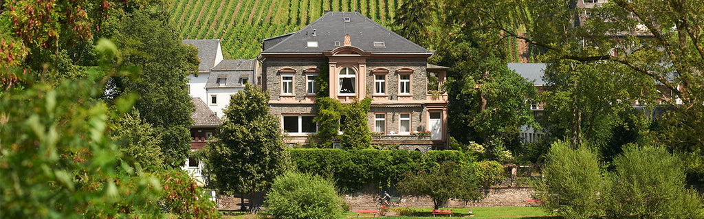 Das Stammhaus der Familie Langguth an der wunderschönen Mosel, umgeben von Weinbergen