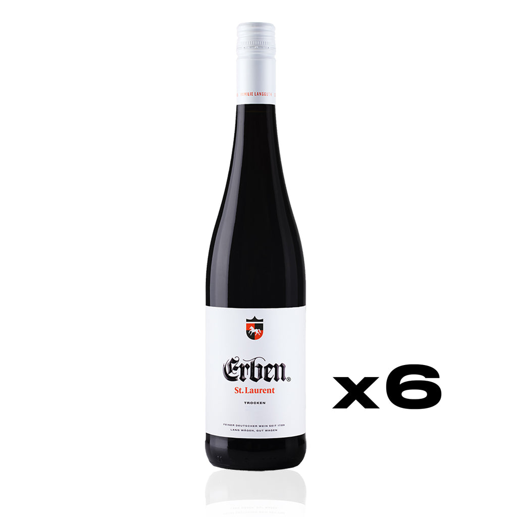 ERBEN St. Laurent Trocken 0,75l - Rotwein - trockener Qualitätswein aus Rheinhessen - 6er Karton 