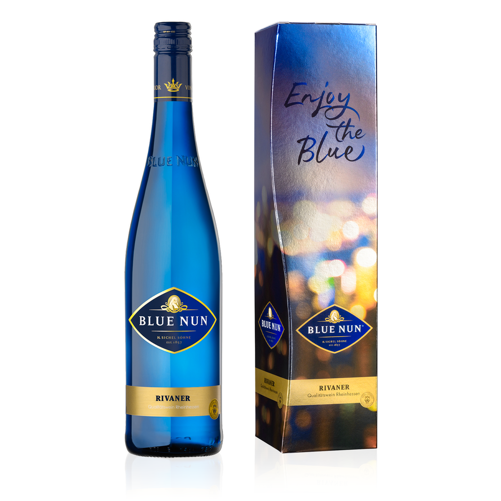 BLUE NUN Rivaner City Geschenkbox 0,75l - lieblicher Weißwein aus Rheinhessen 