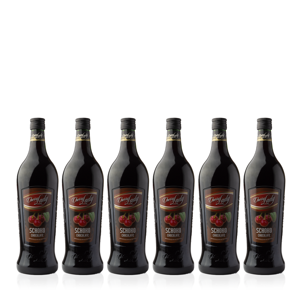 6 Flaschen CHERRY LADY Schoko 1,0l - Für ein genussvolles Erlebnis von Schokolade und Rotwein