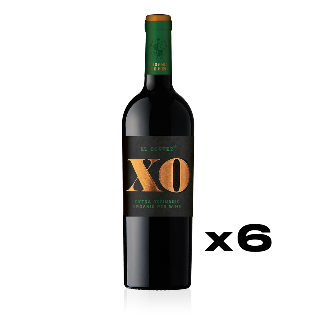 EL CORTEZ XO Extra Ordinario Organic Red Wine Halbtrocken 0,75l - halbtrockener Rotwein aus Spanien - 6er Karton