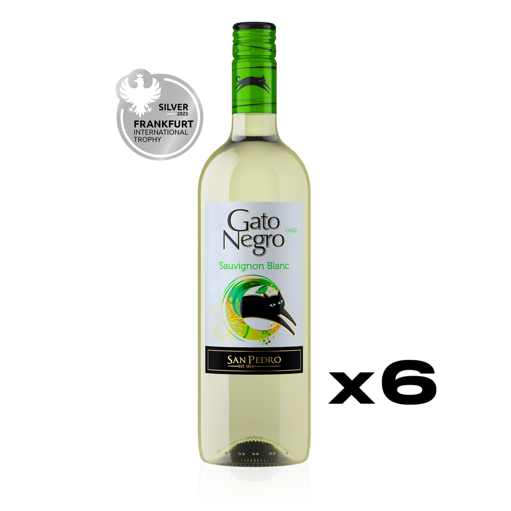 GATO NEGRO Sauvignon Blanc Trocken 0,75l - trockener Weißwein aus Chile - 6er Karton