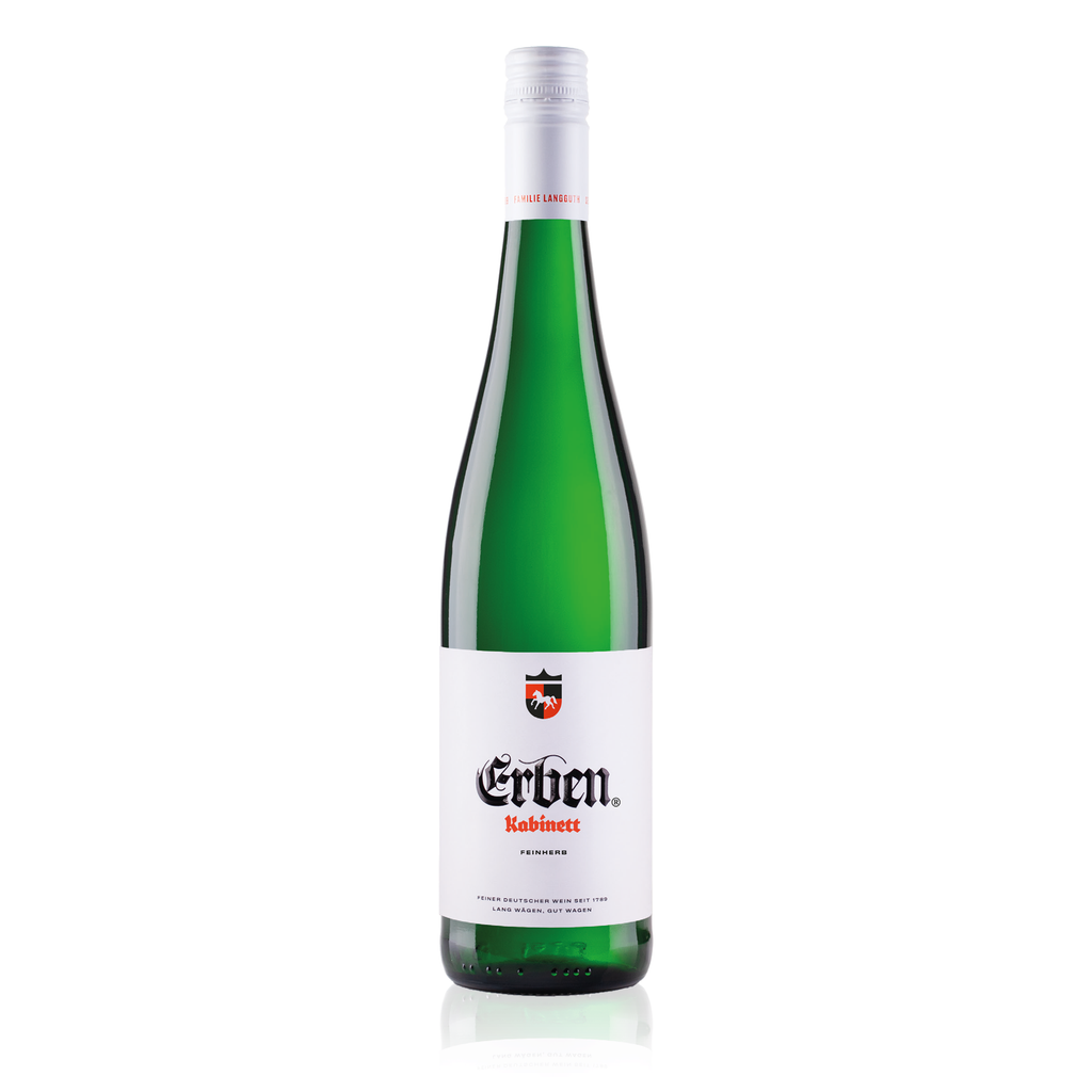 Prädikatswein - ERBEN Kabinett Feinherb 0,75l - feinherber Weißwein aus Deutschland 