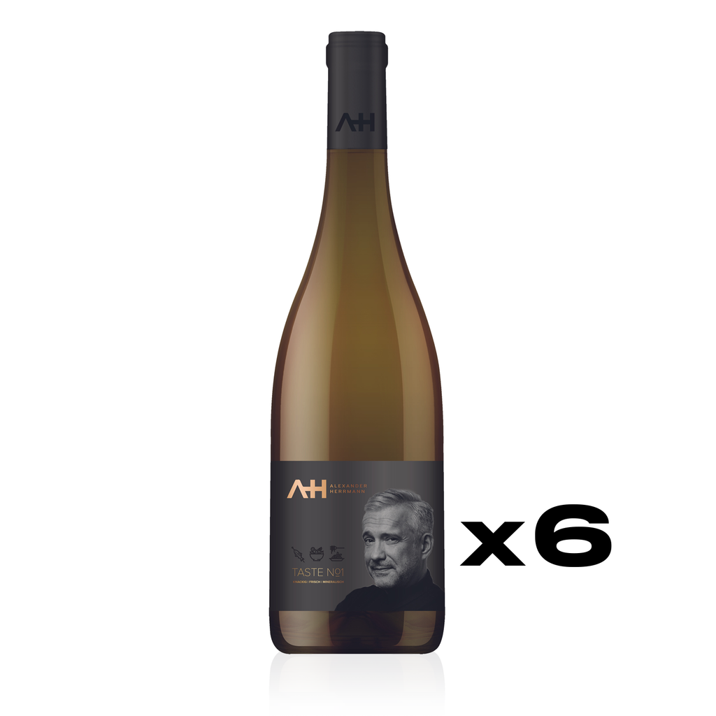 ALEXANDER HERRMANN Taste No. 1 - trockener Weißwein aus Deutschland - 6er Karton