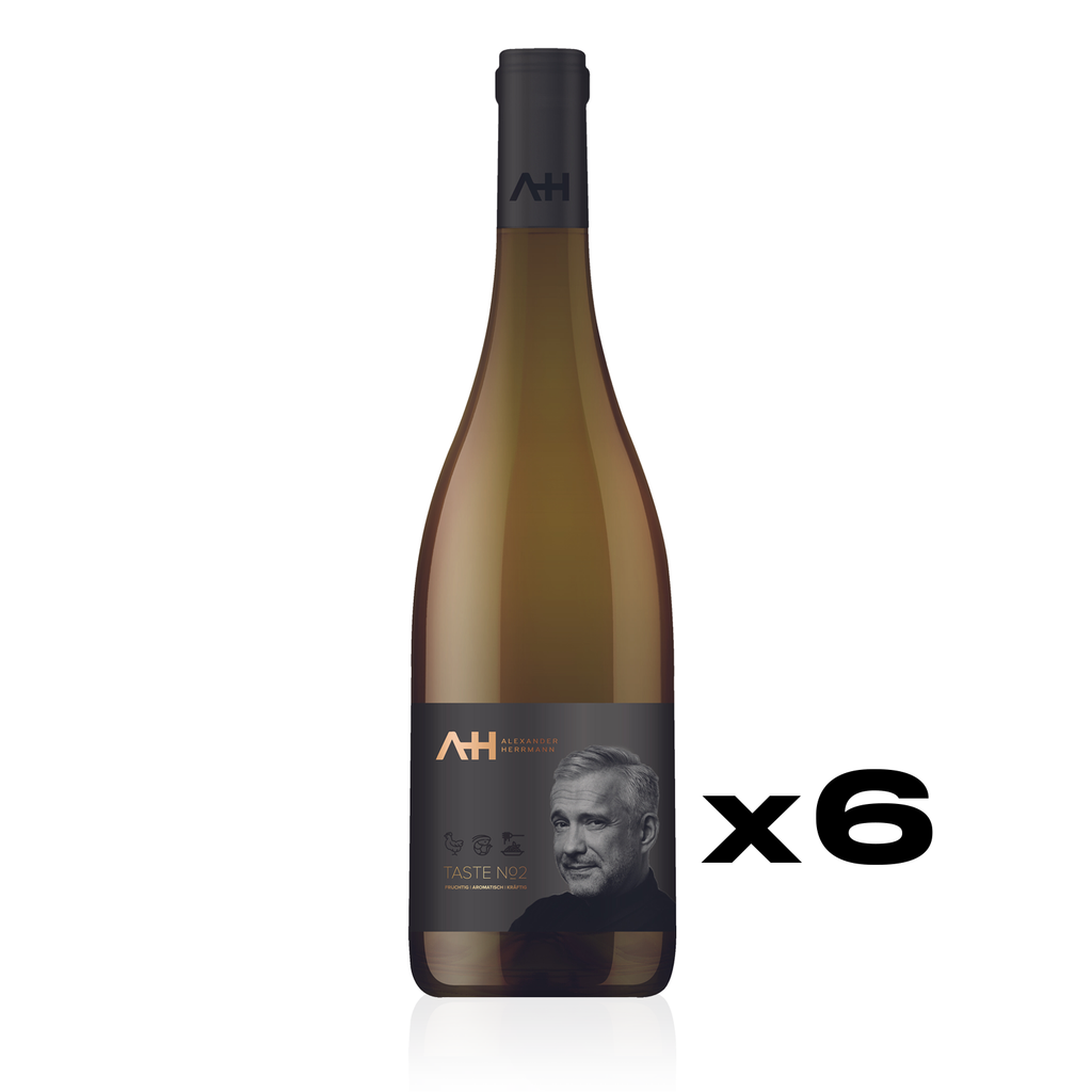 ALEXANDER HERRMANN Taste No. 2 - trockener Weißwein aus Deutschland - 6er Karton 