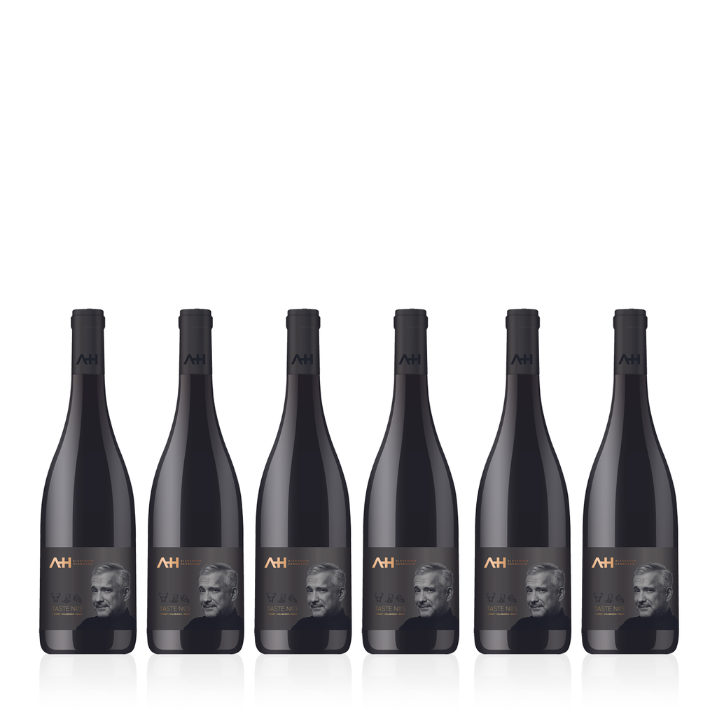 Sechs Flaschen ALEXANDER HERRMANN Taste No. 3 Halbtrocken 0,75l - Qualitätsrotwein aus Deutschland 