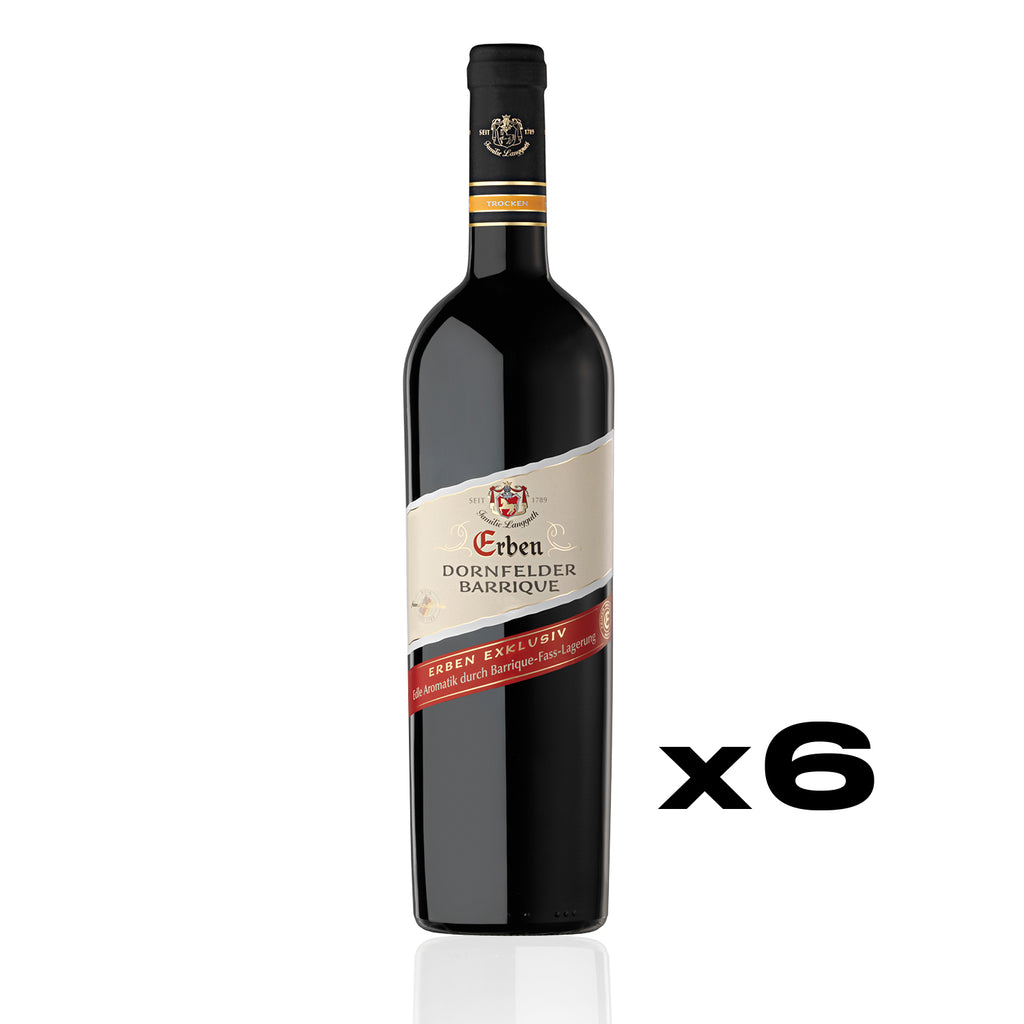 ERBEN Dornfelder Barrique Trocken 0,75l - Rotwein - trockener Qualitätswein aus der Pfalz - 6er Karton 