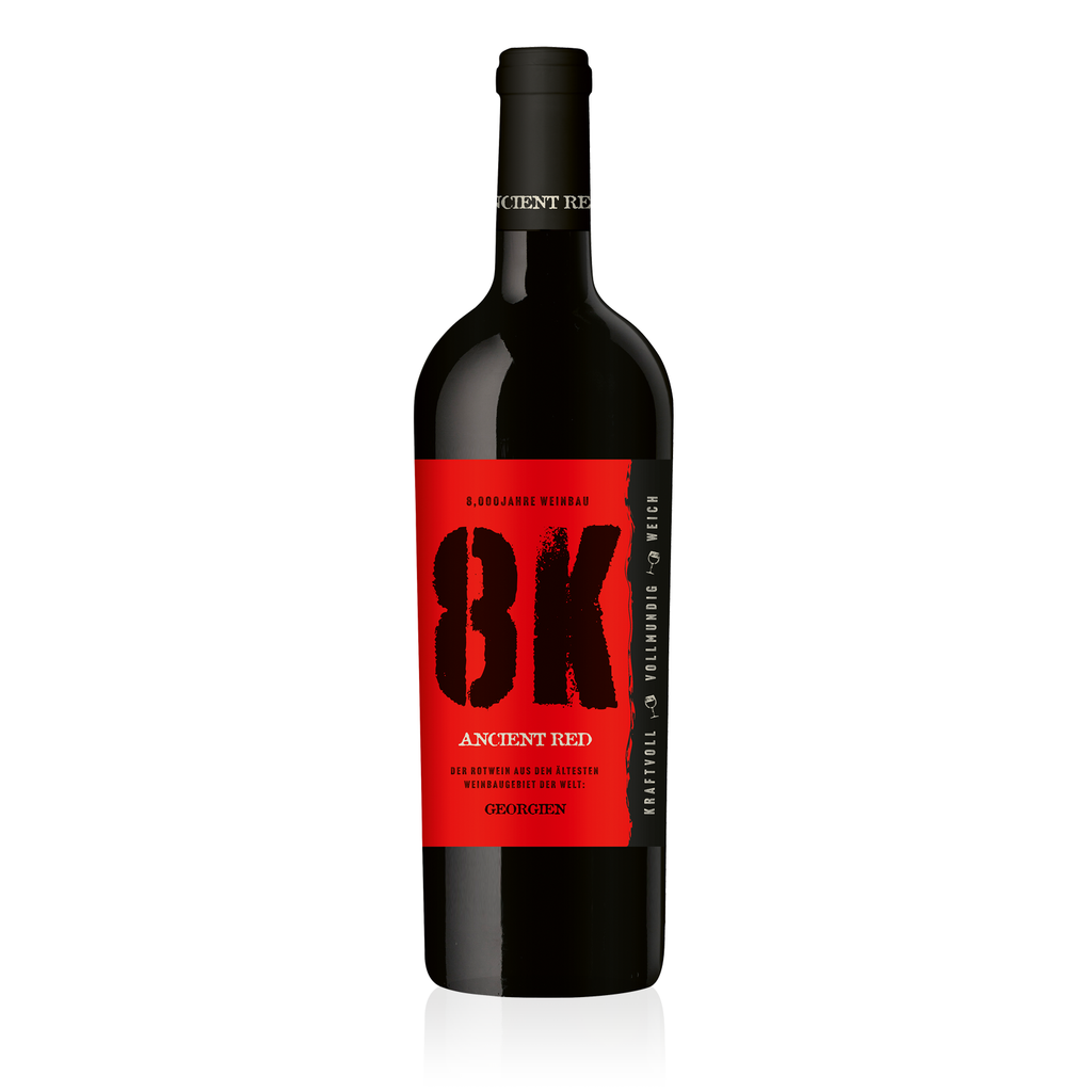 8K ANCIENT RED Halbtrocken 0,75l - halbtrockener, georgischer Rotwein 