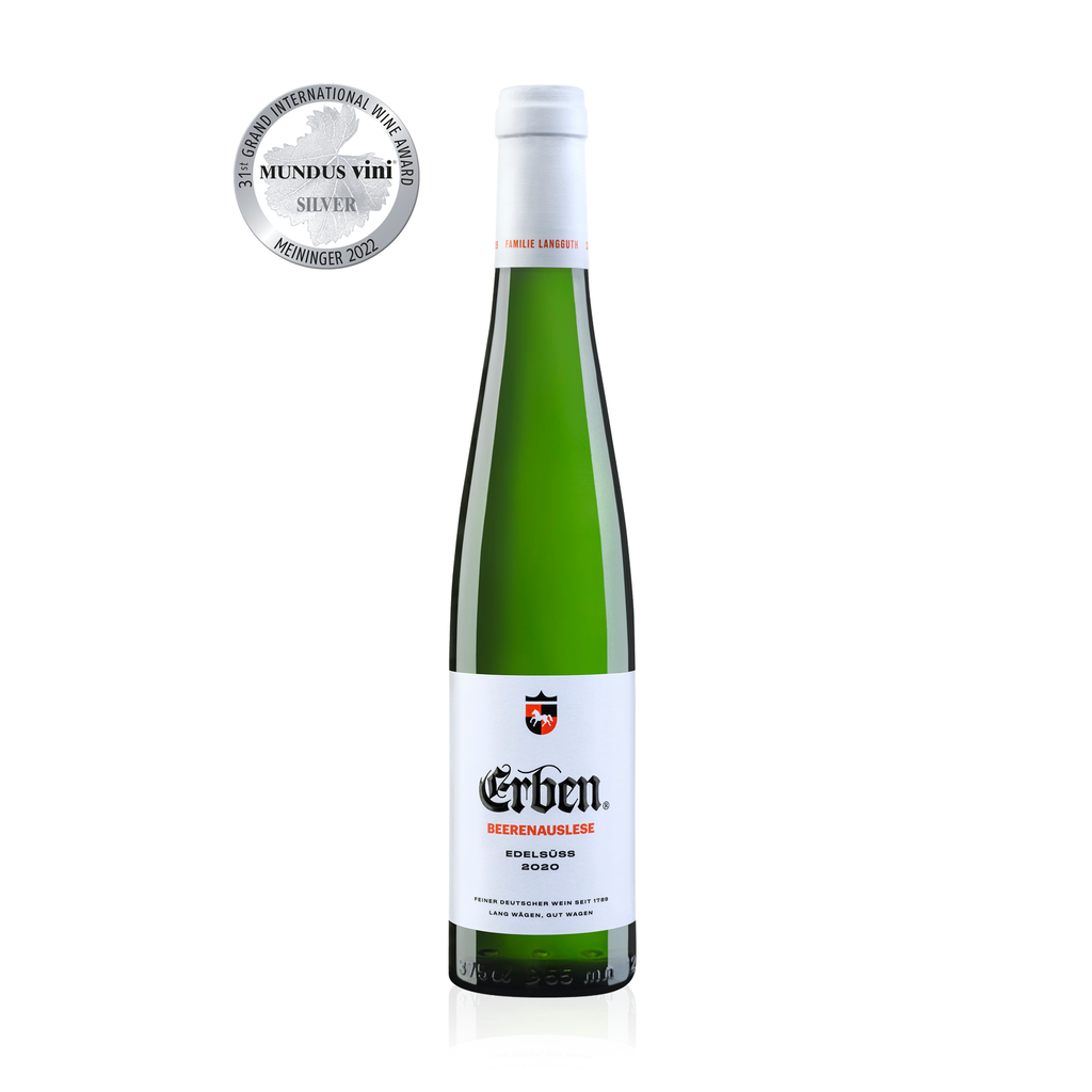 ERBEN Beerenauslese Edelsüss 0,375l - Weißwein - süßer Prädikatswein mit Mundus Vini Silber Auszeichung 2022 - Einzelflasche 
