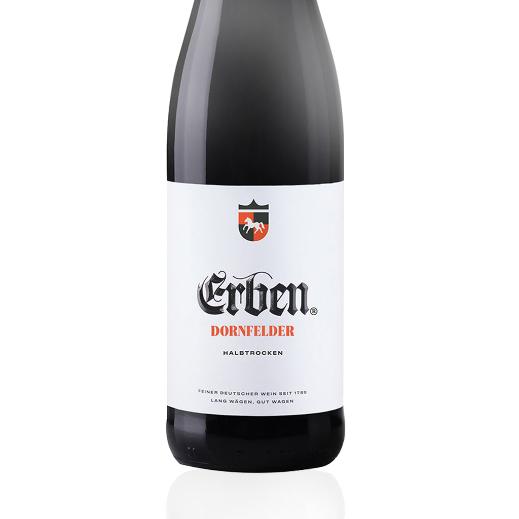 ERBEN Dornfelder Halbtrocken 0,75l - Rotwein - Detailansicht Vorderetikett - Qualitätswein 