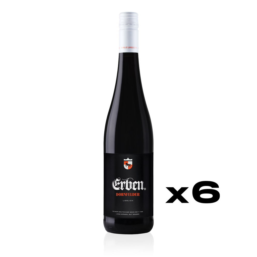 ERBEN Dornfelder Lieblich 0,75l - Rotwein - lieblicher Qualitätswein aus Rheinhessen - 6er Karton 