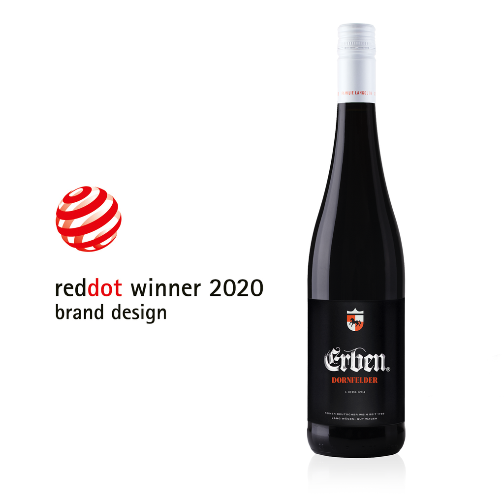 reddot winner 2020 brand design ERBEN Dornfelder Lieblich 0,75l - lieblicher Qualitätswein - Rotwein 