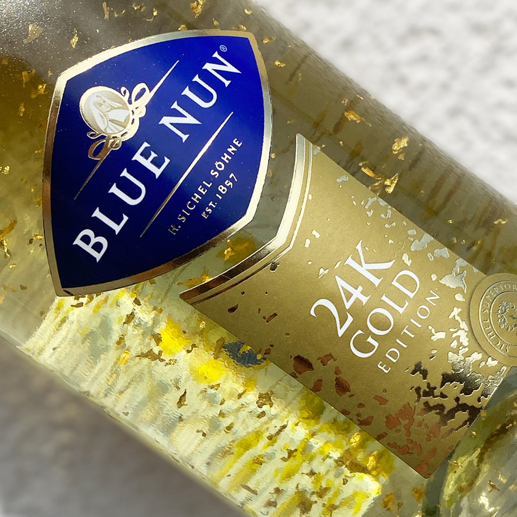 BLUE NUN 24K Gold Edition mit tanzenden Goldblättchen - 0,75l Einzelflasche 