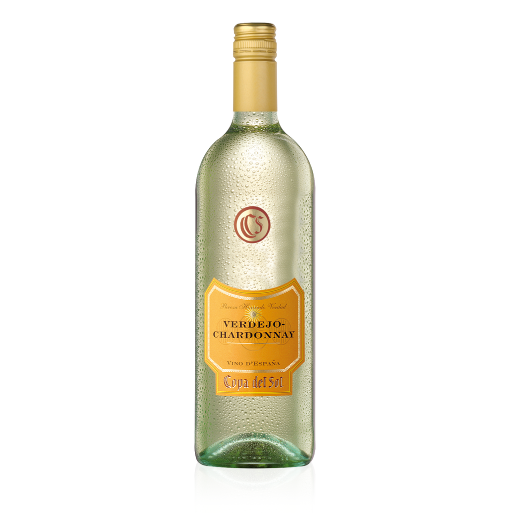 COPA DEL SOL Verdejo Chardonnay Halbtrocken 1,0l - Weißwein aus Spanien - Halbtrocken 