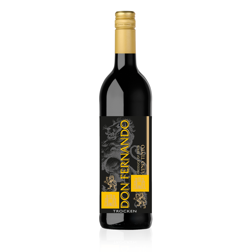DON FERNANDO Vino Tinto Trocken 0,75l - trockener Rotwein aus Spanien 