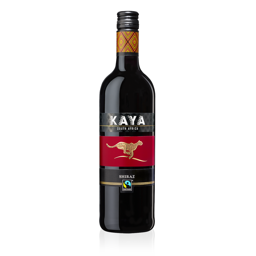 KAYA Fairtrade Shiraz Trocken 0,75l - trockener Rotwein aus Südafrika 