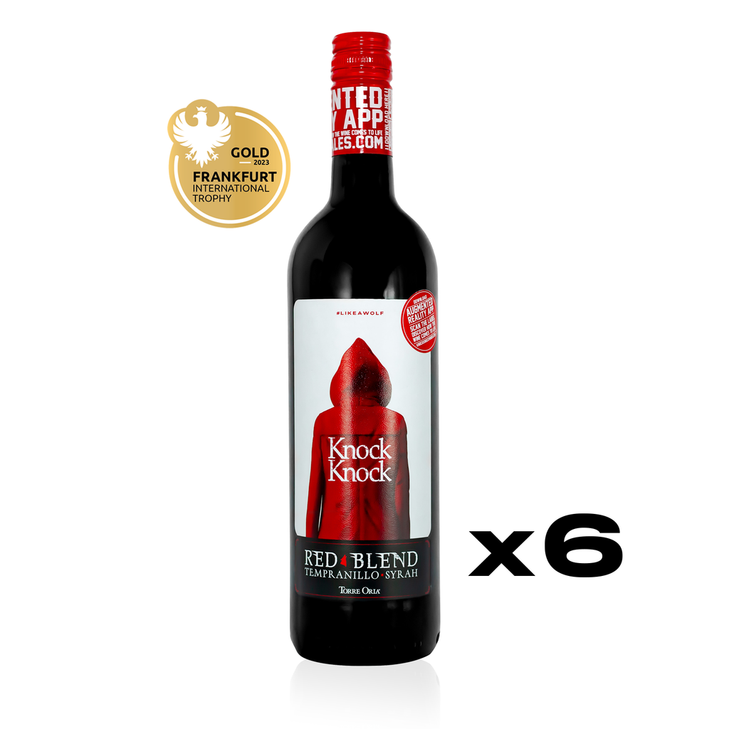 KNOCK KNOCK Red Blend 0,75l - halbtrockener Rotwein aus Spanien - 6er Karton
