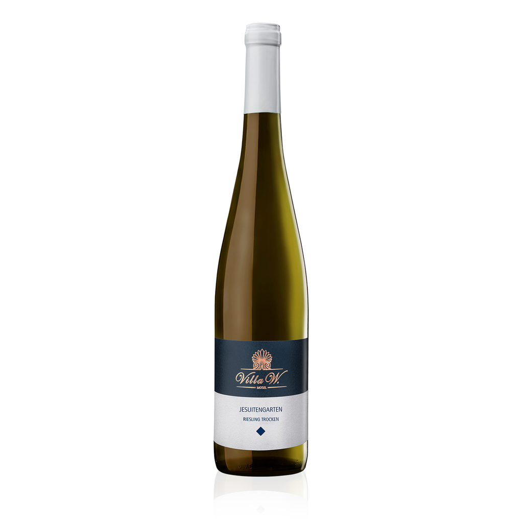 VILLA W. Jesuitengarten Riesling Hochgewächs Trocken 2020 - Weißwein - trockener Qualiitätswein von der Mosel, Deutschland - Einzelflasche 