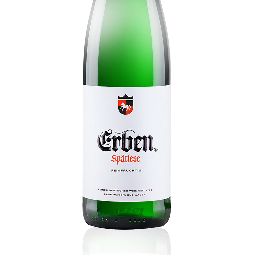 ERBEN Spätlese Feinfruchtig 0,75l - Weißwein - Detailansicht Vorderetikett - Prädikatswein aus Rheinhessen 